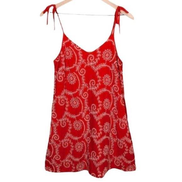 American Eagle Embroidered Tank, Red, Size XS - Picture 3 of 8